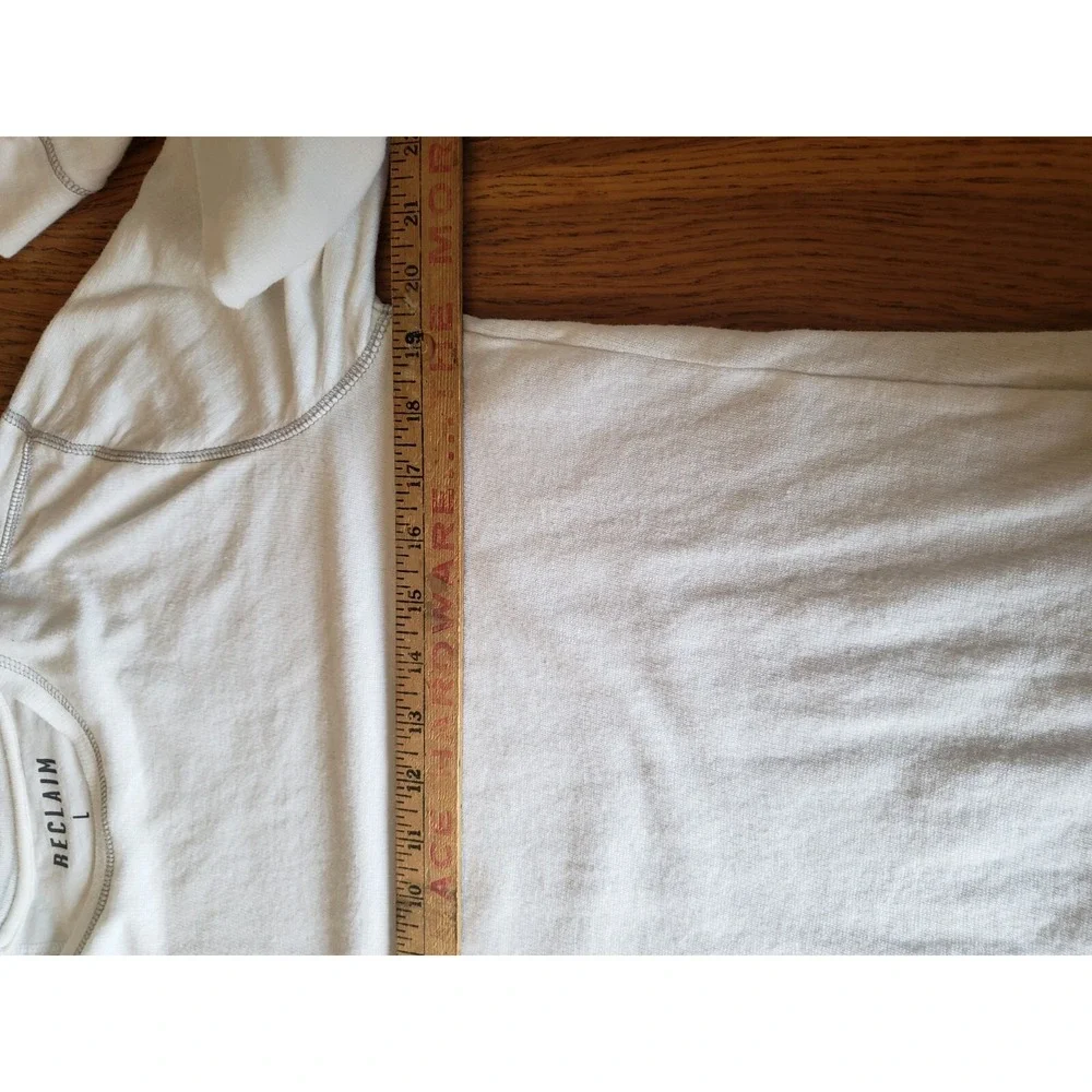 Reclaim (Buckle) Long Sleeve Cotton Lightweight Shirt Mens‎ Sz L White NWOT
